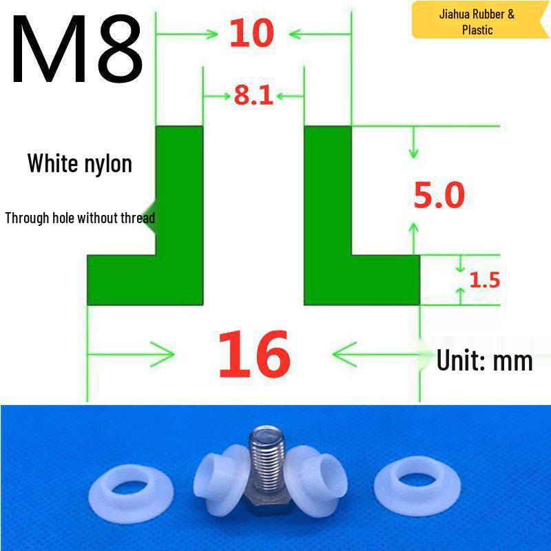 T-förmige Nylon-Dichtungsscheibe M3-M35 Gewinde Isolierabstandshalter