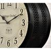 Vintage Clock Abstract Iron Station Analog Clock (12 X 12 Inch, Dial: 12 Inch, Black)