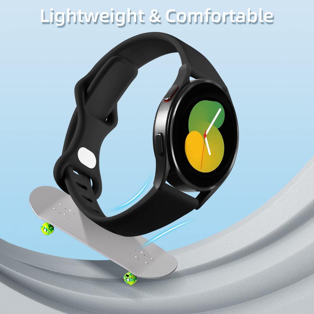 20mm 22mm Soft Slim Bands For Samsung Galaxy Watch 7/FE/5Pro/6/4 40mm 44mm/Active 2 Silicone Narrow Wristbands for Huawei Watch GT6/5/4 Pro 46mm Strap