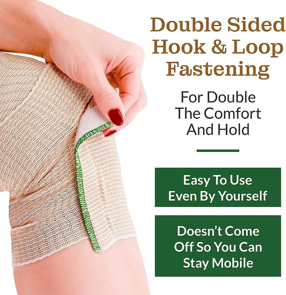 1 Roll Self Closing Elastic Bandage Wrap For Calf Sports Sprains Strain Wrist Ankle Foot Hiking Compression Support