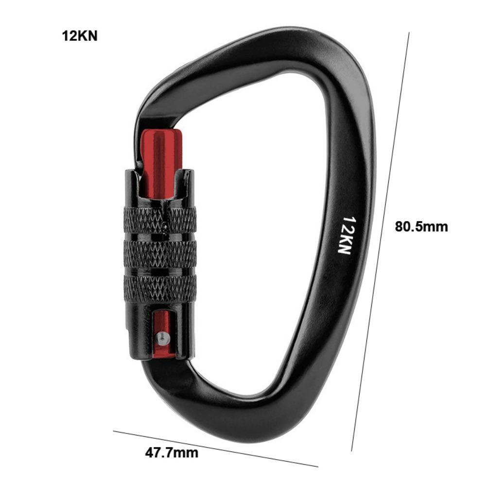Cârlige pentru chei în formă de D multicolore, Aluminiu, Blocare de siguranță pentru alpinism, Echipament de protecție pentru alpinism