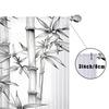 2Pcs Sheer Curta, Black Ink Bamboo Print, Door/Window Curta, Print Curta For Bedroom Decor