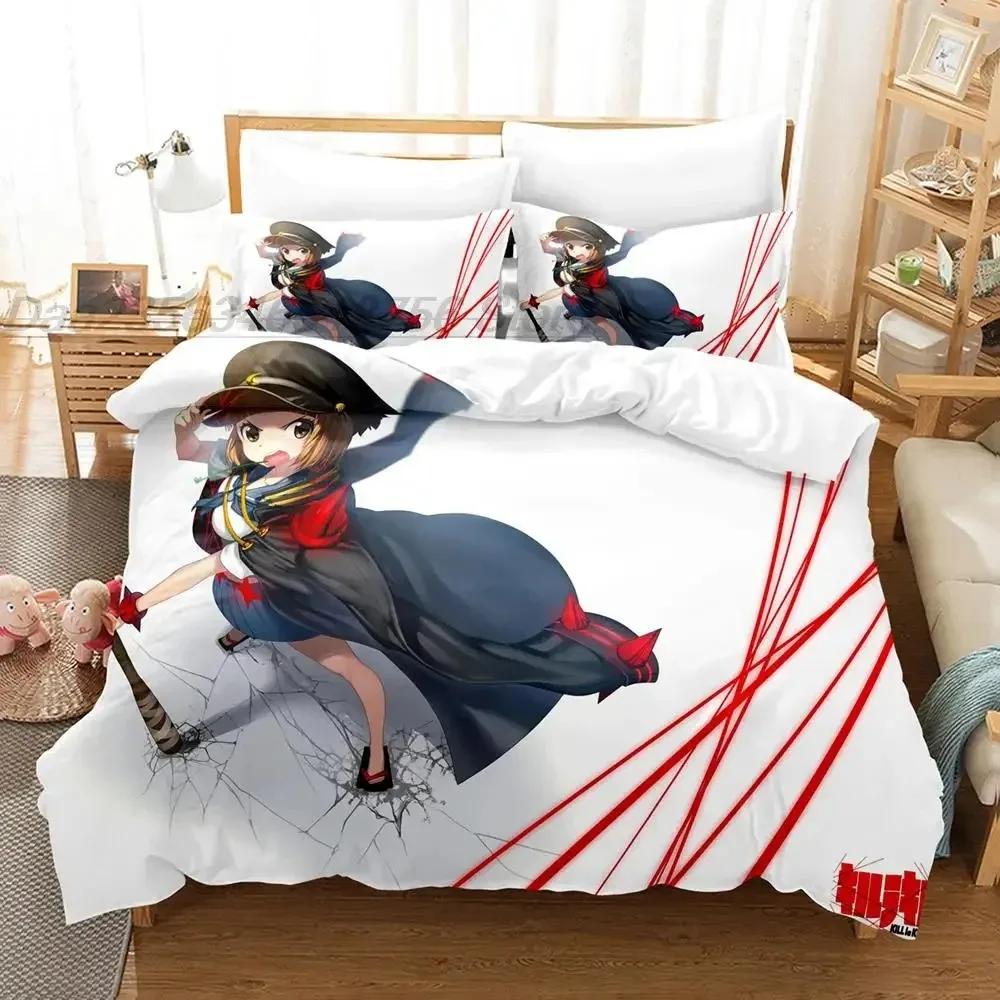 Fashion KILL La KILL Bedding Set Single Twin Full Queen King Size Bed Set Aldult Kid Bedroom Duvetcover Sets 3D Print Kawaii