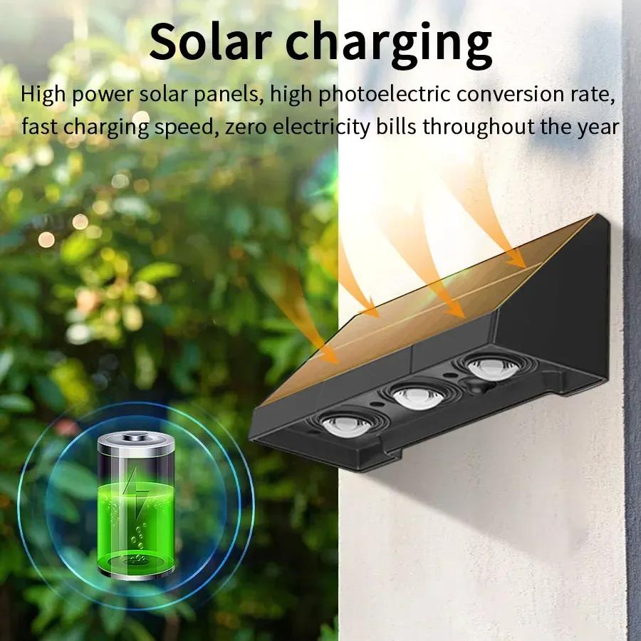 Solar Lights Outdoor Led Solar Spotlights Garden Decoration Wall Lamp Solar Powered Sunlight Wall Lights for Yard Wall Sconce