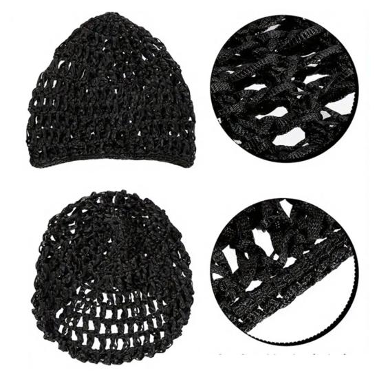 Plasă de Păr din Tricot Elastică Plasă de Păr Confortabilă și Respirabilă cu Margini Elastice Potrivire Sigură Capac de Bază pentru Perucă Soluție pentru Îngrijirea Părului