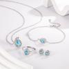Luxurious Blue Rhinestone Water Drop Necklace: Elegant, Versatile Clavicle Chain