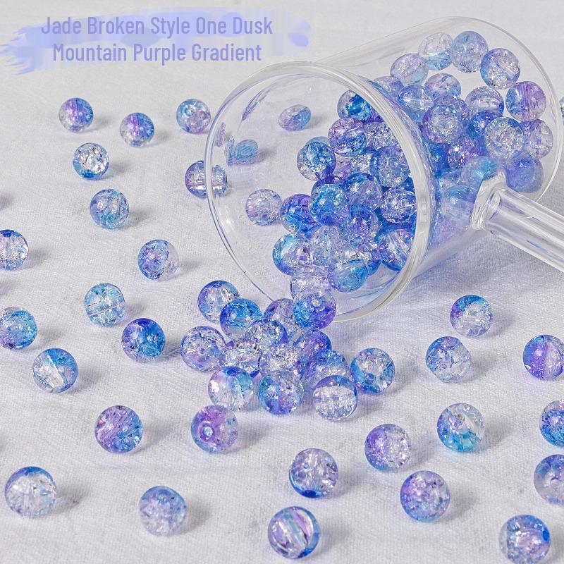 8mm Jade Glass Flower Beads for DIY Bracelets and Accessories