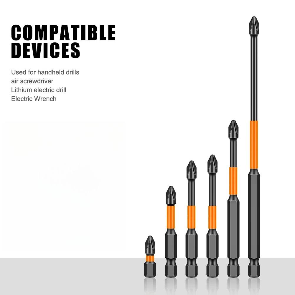S2 Steel Electric Head High Hardness Magnetic Anti-slip Electric Drill Bit PH2 Strong Magnetic Cross Torque Head Screwdriver