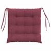 Seat Cushions 4 pcs Burgundy Red 40 x 40 x 6 cm Fabric