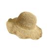 Fashion Woven Straw Hat UV Protection Wide Brim Women Fisherman Hat Breathable Foldable Beach Hat for Outdoor Travel Trendy Look