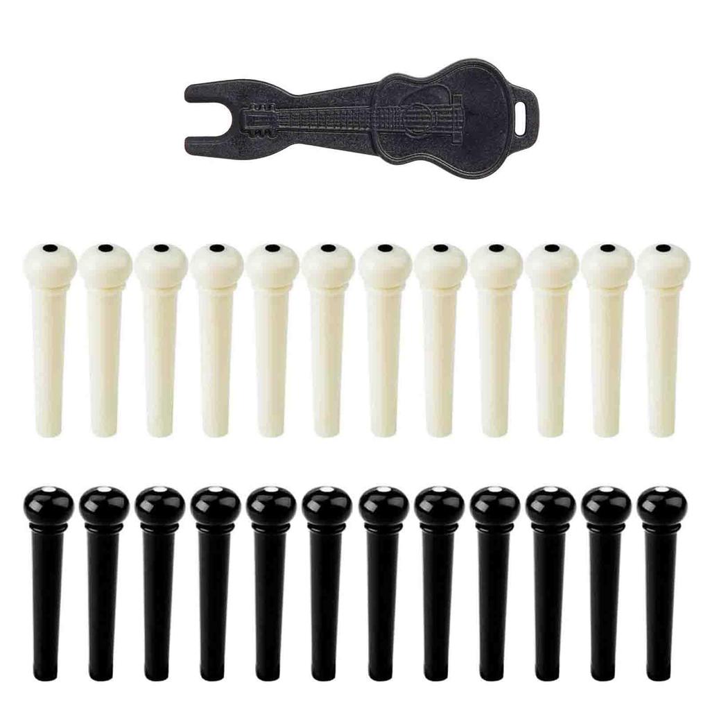 LIANHATA Bridge Pins for Acoustic End Set of Replacement for Guitar String Pin Remover Includes Bridge Pin Replacement Easy Replacement Guitars, Pins,
