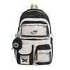 Schoolbag Japanese and Korean style cute girl heart high value transparent contrasting color large capacity junior high school students backpack 