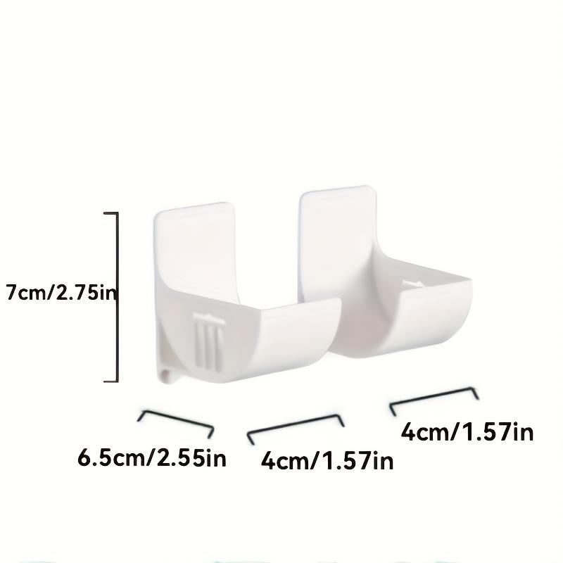 2pcs White Adjustable No-Drill Kitchen Storage Rack | Plastic Organizer Suitable for Cling Film, Trash Bags - Space-Saving Cabinet