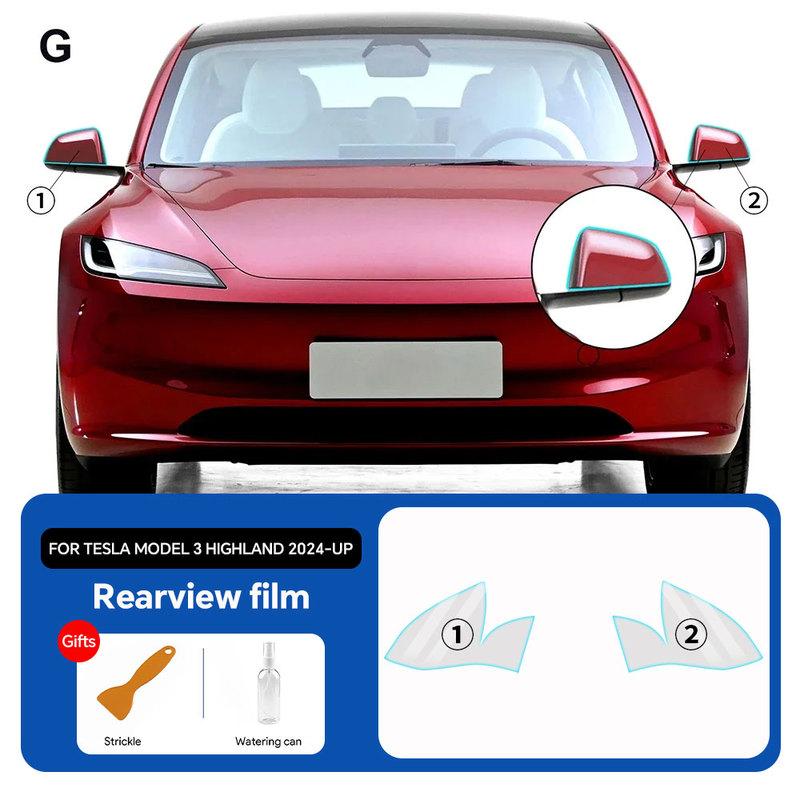 Pre-Cut Paint Protection Film for Tesla Model 3 Highland 2024 Car Clear PPF TPU Transparent Headlight Rearview Film Body Sticker
