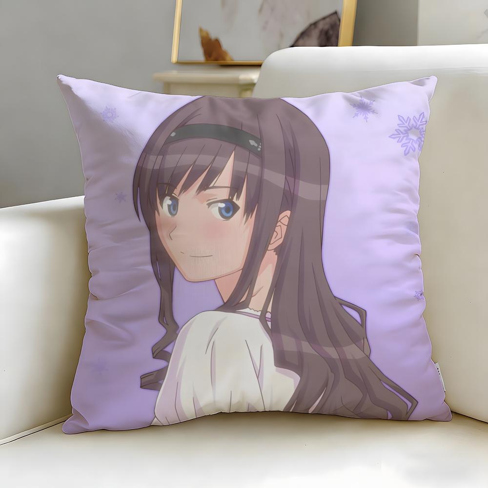 Anime Plus Amagami SS Plus Cushion Cover Soft  EasyWash Pillow Case  Versatile for Couch Bed Travel and Office