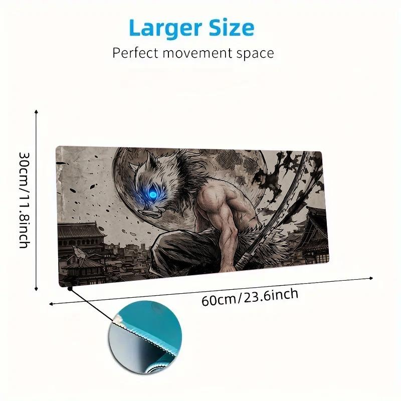 Inosuke Hashibira Print  Cushion Non-slip Laptop Tablet Big Mousepad XXL Mat Mini PC Playmat With Lock edge