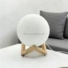 White Frosted Round Ball Night Light with Wooden Stand for Homestay Tabletop and Bedroom Bedside Ambient Decoration