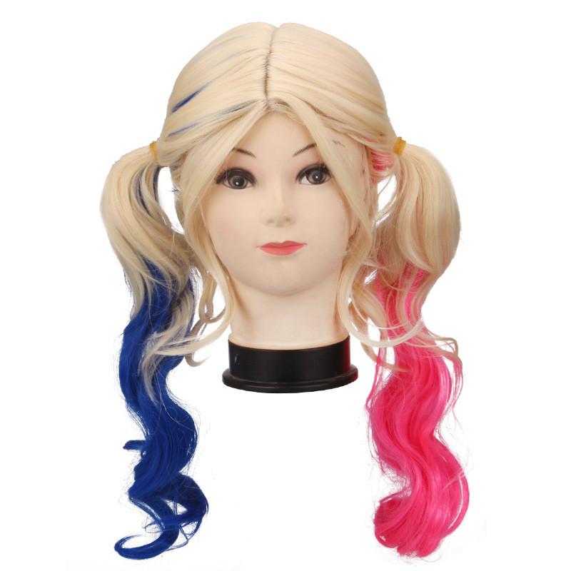 Suicide Squad Harley Quinn Cosplay Wig With Synthetic Fiber For Halloween Costume Parties
