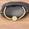 Nidin Men Classic 9 Styles Virgin Mary Bracelets Women Crystal Bracelets Christian Adjustable Handmade Copper CZ Bead Jewelry