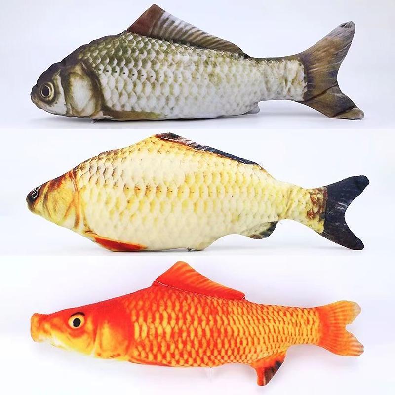 Jouet pour chat à l'herbe à chat et au poisson, accessoire pour animaux de compagnie, idéal pour broyer les dents des chats. Simulation interactive de poisson et de menthe. Jouet pour chaton.