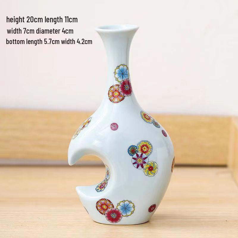 Antique Blue and White Chinese Porcelain Vase - European & American Handicraft for Flower Arrangements