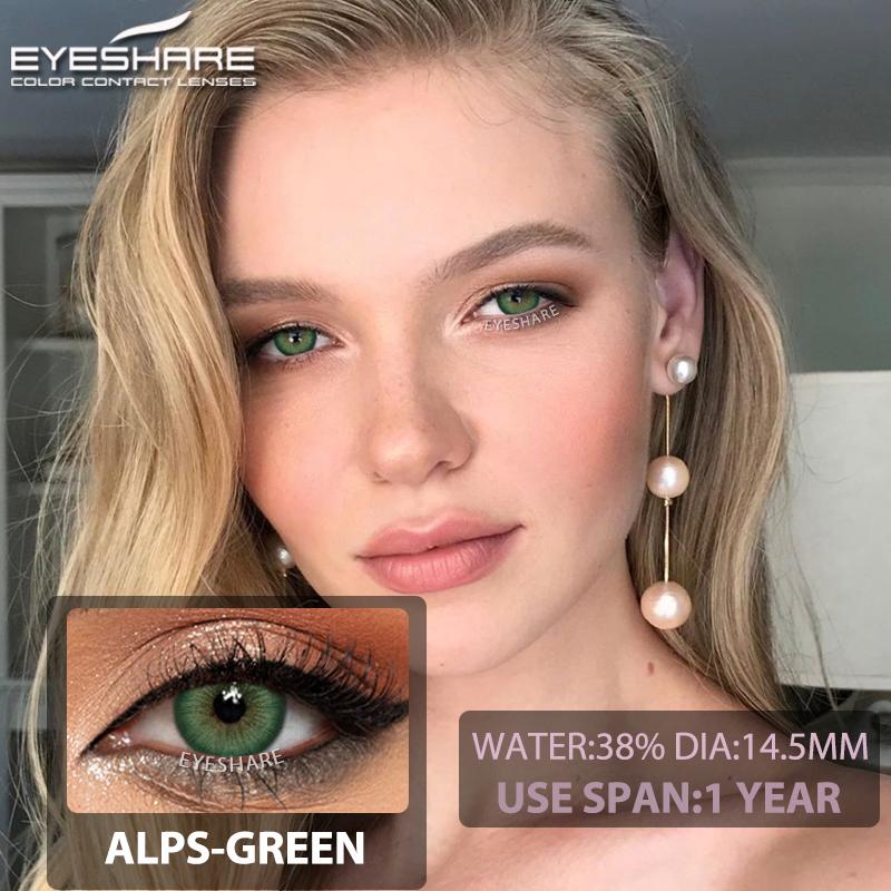 Eyeshare 1 Pair Big Black Color Contact Lenses Natural Gray Lenses Blue Eye Makeup Contacts Yearly Brown Beauty Pupils Eye Cosmetic