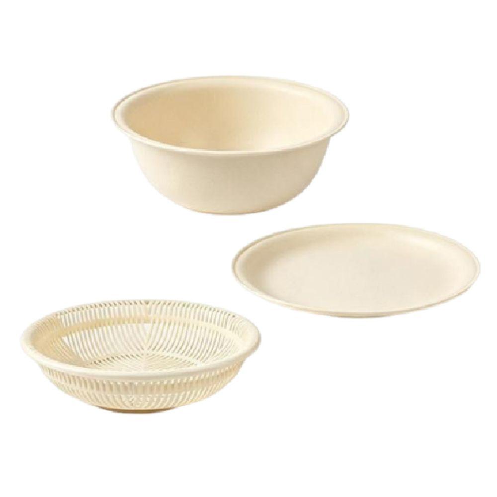 3Pcs/Set Large Capacity Fruit Drain Basket 3in1 Food Storage Container Pasta Strainer