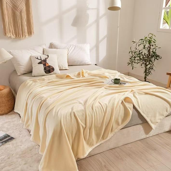 

Однотонное фланелевое одеяло, покрывало на кровать / диван / для путешествий 100x150см 150x200см 180x200см 200x230см Одеяло для взрослых/детей 150x200cm бежевый