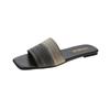 Ladies New Sandals and Slippers Printed Flat-bottomed Slippers Large Size Beach Slippers Easy To Wear Outside Slippers