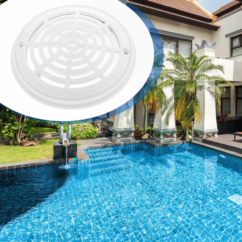 Replacement Cover Main Drain Swimming Pool Accessary with Screws White