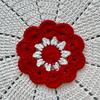 Handmade Crochet Flower Coaster Heat-Resistant Cup Mat for Mugs Glasses Soft Non-Slip Absorbent Table Protector Mat Cute Kitchen Desk