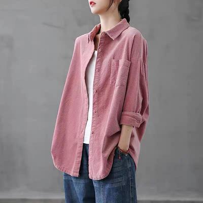 Women's Retro Corduroy Long-Sleeve Casual Shirt - Spring 2026