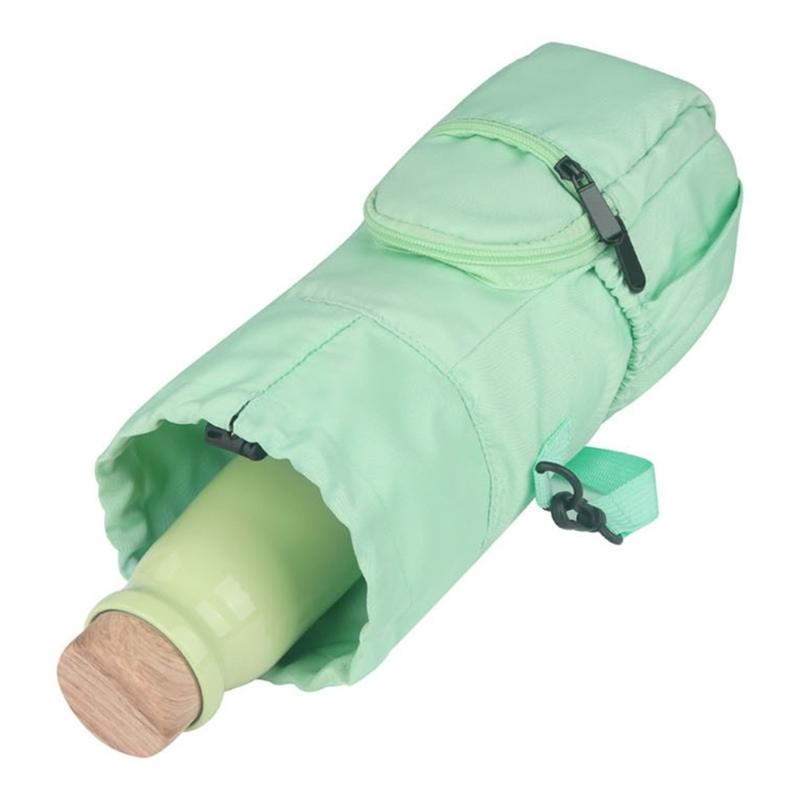 Portable Insulated Water Bottle Carrier Bag Adjustable Shoulder Strap Bottle Pouch Holder for Hiking Travelling Camping