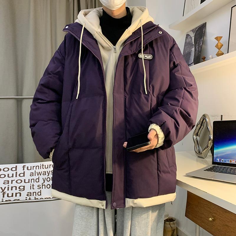 Fake Two-piece Cotton-padded Jacket for Men In Winter, New Thickened and Velvet Cotton-padded Jacket, Men's Down-padded Jacket, Boys' Winter Jacket