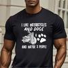 I Like Motorcycles And Dogs Shirt Funny Present For Mens Short Sleeve TShirts Oneck Top Tees