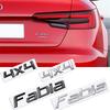 DDWO5 MetaL 3D Badge Logo Car Rear Trunk Body Sticker Letter Emblem For Skoda FABIA 4X4 Accessories Glossy Black Matte black