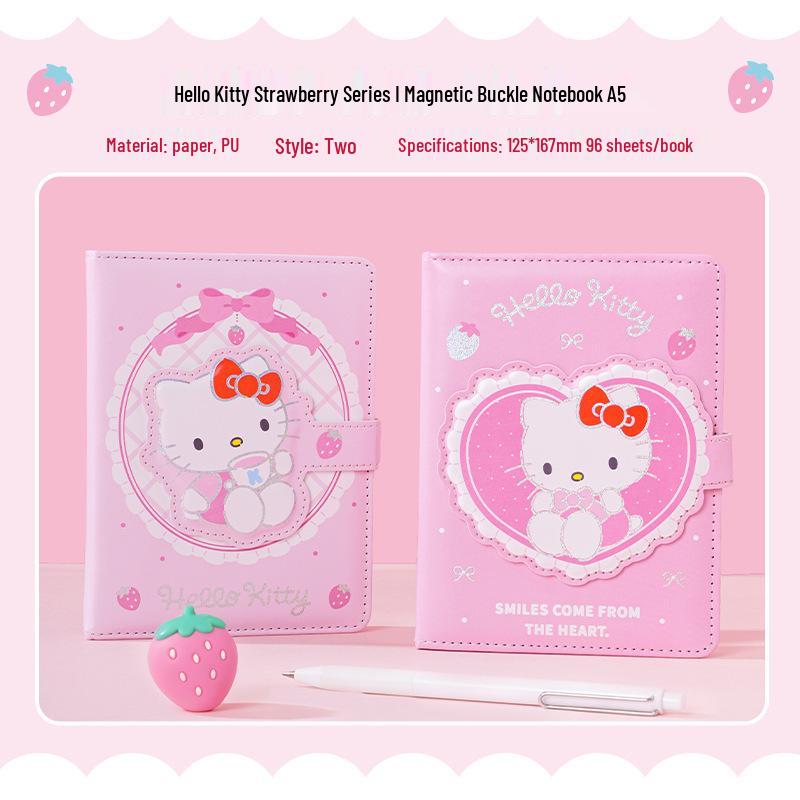 Hello Kitty A5 Magnetic Notebook - Cute Cartoon Student Diary Planner