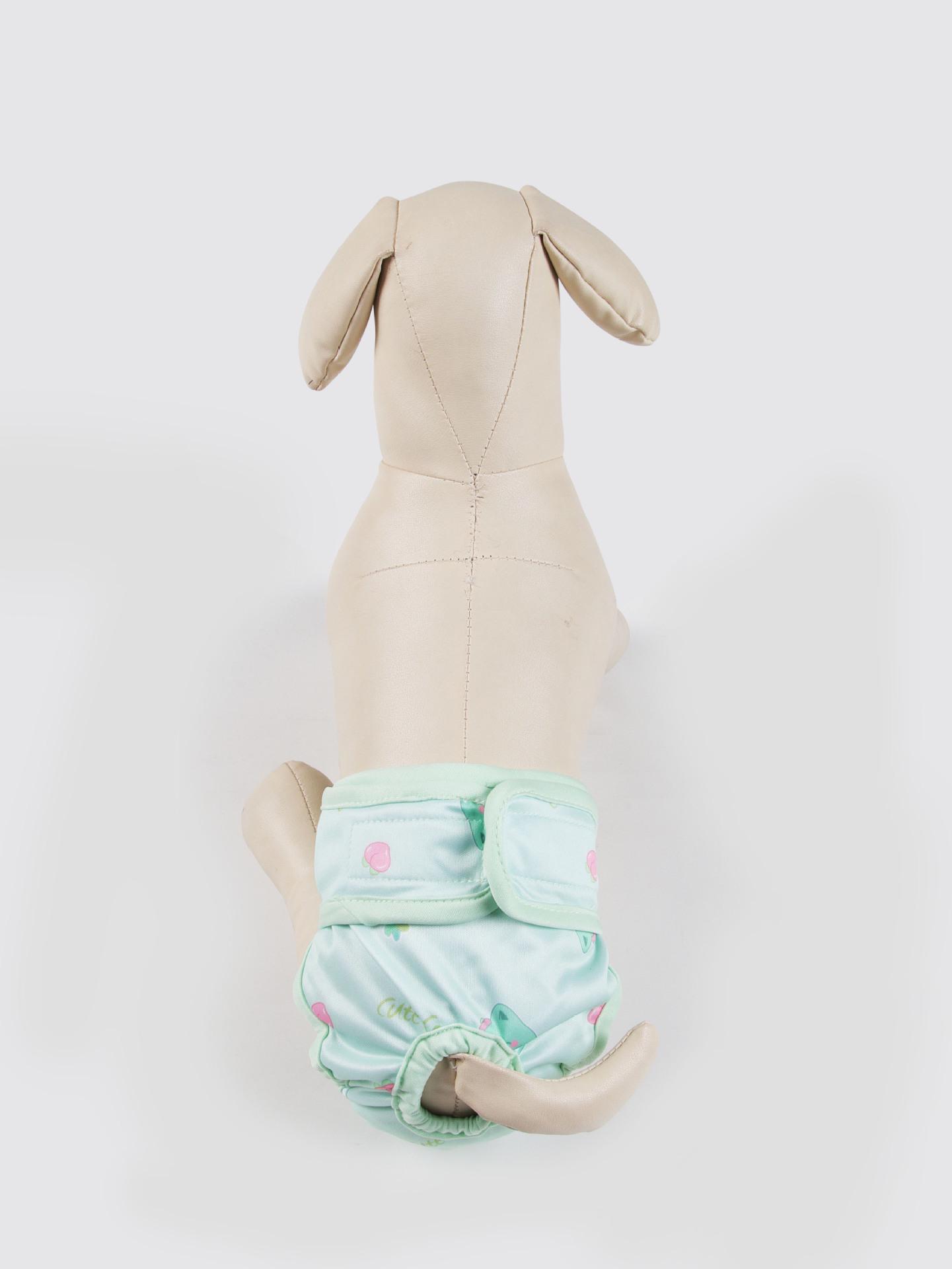 

Мультяшный стирающийся подгузник для собаки: Универсальные менструальные штаны для защиты от домогательств для питомцев XS