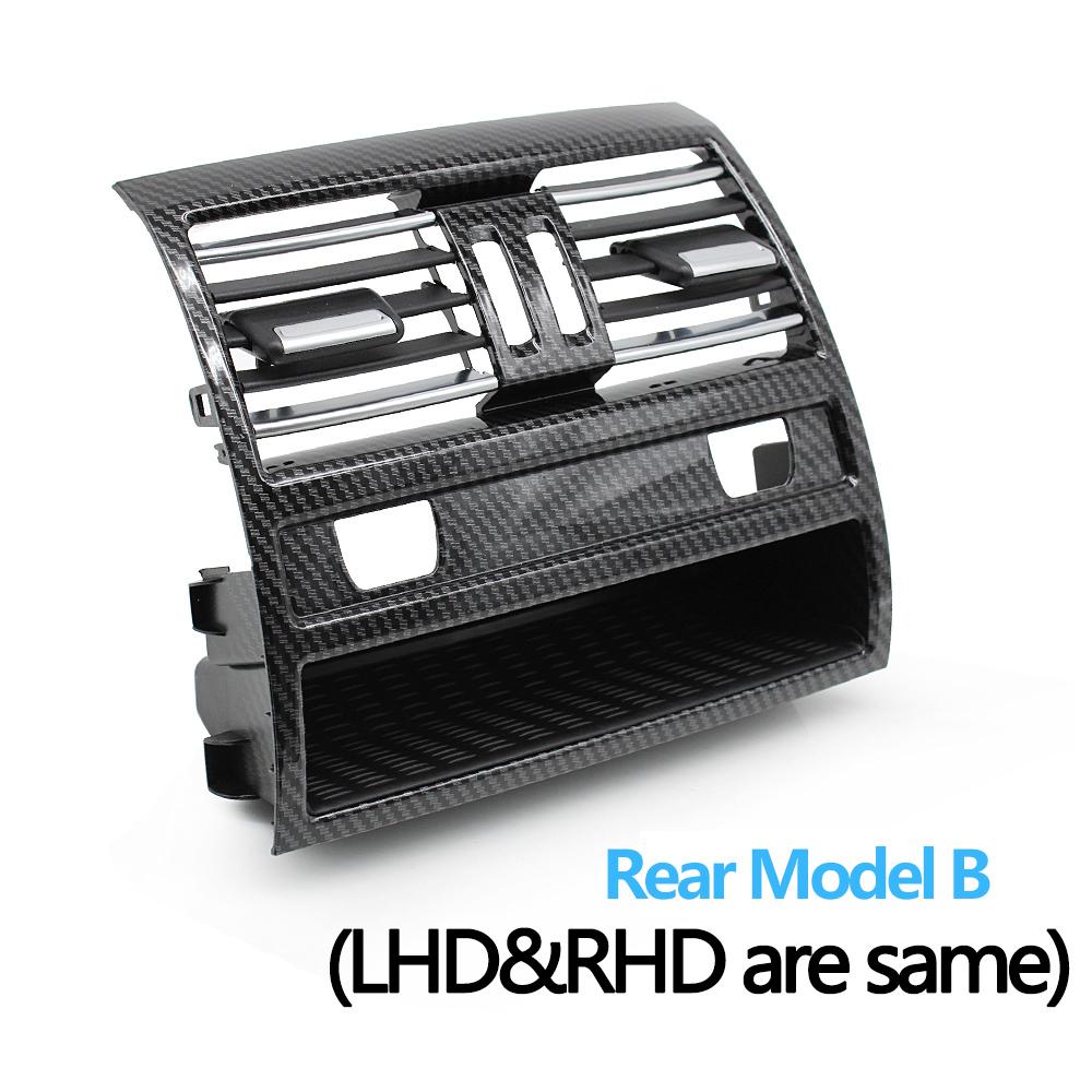 LHD RHD Carbon Fiber Chrome Front Rear Air Conditioning AC Vent Grille Outlet Cover For BMW 5 Series F10 520 521 523 525 528
