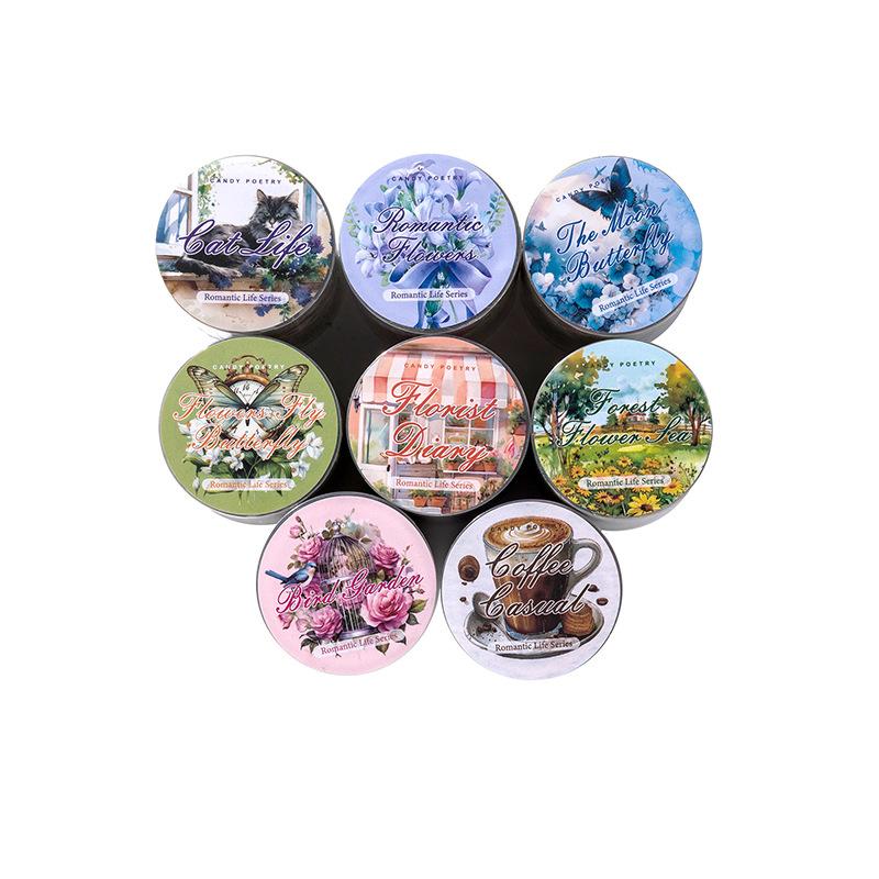 50mm*2m Romantic Life Theme Decoration PET Plant Ledger Material Flower Tape DIY Scrapbooking Hand Made Masking Tape