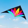 Seven-Color Triangle Flower Kite - Easy To Fly, Large Adult Size, Ideal for Light Breezes