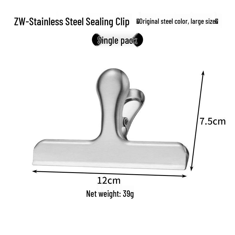 Hongjunda Stainless Steel Kitchen Tongs and Food Sealing Clip Set