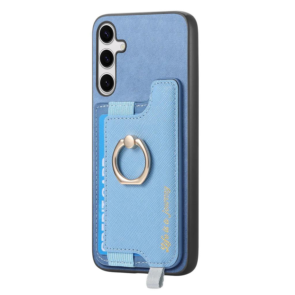 2 In 1 Detachable Magnetic Cards Bag Wallet Leather Ring Holder Case For Samsung Galaxy S24 Ultra S23Plus A05 A55 A15 A25 Cover