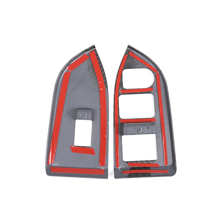 2Pcs/Set ABS Car Door Glass Lift Switch Frame Decoration Sticker For Subaru BRZ/Toyota 86 2012- Auto Interior