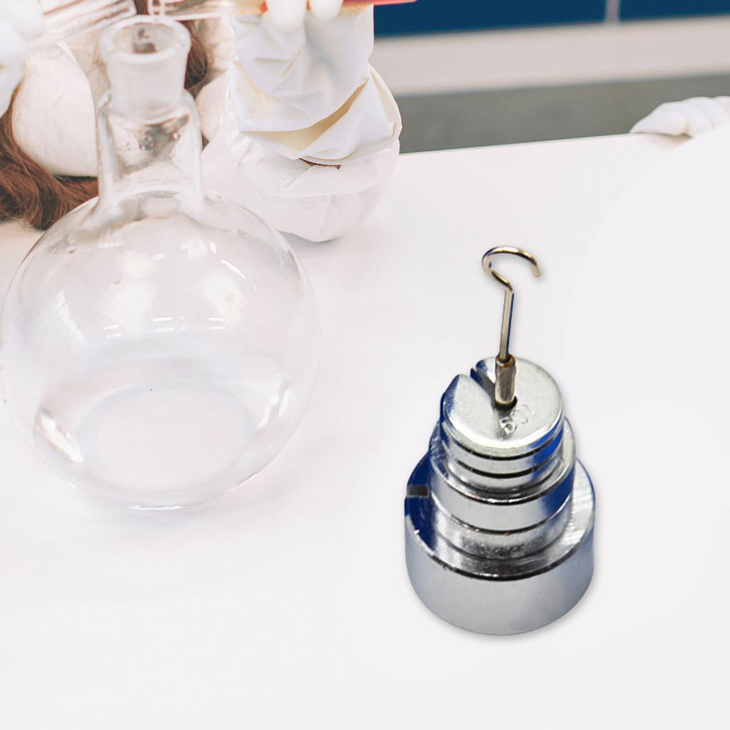 Geschlitzte Masse mit Aufhänger und Koffer Metall Geschlitzte Gewichte Set Enthält 6 Gewichte Gesamt 350g Präzisionsgewicht für Laborgebrauch