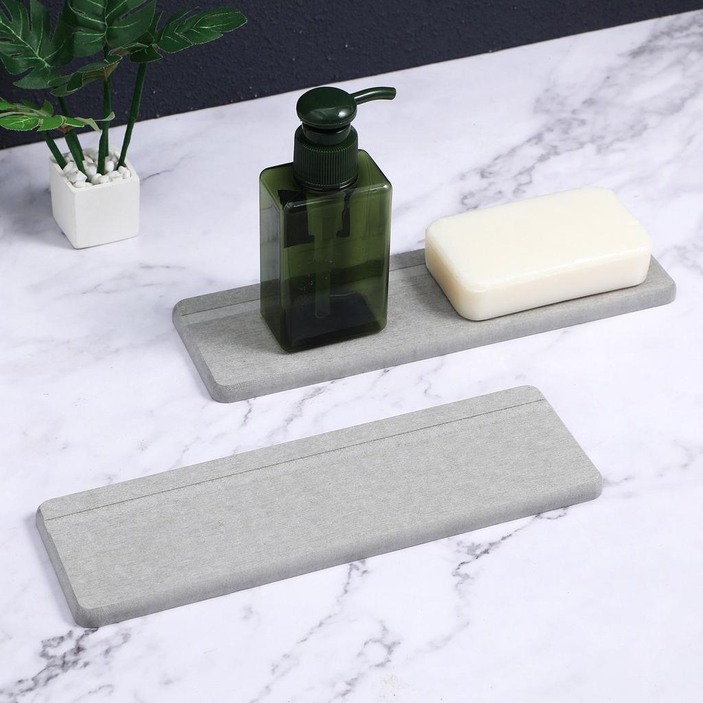 2Pcs Multifunctional Anti-Slip Pad Absorbent Bathroom Accessory for Water Cups Tea Coffee Dinner Plates Desktop Protection