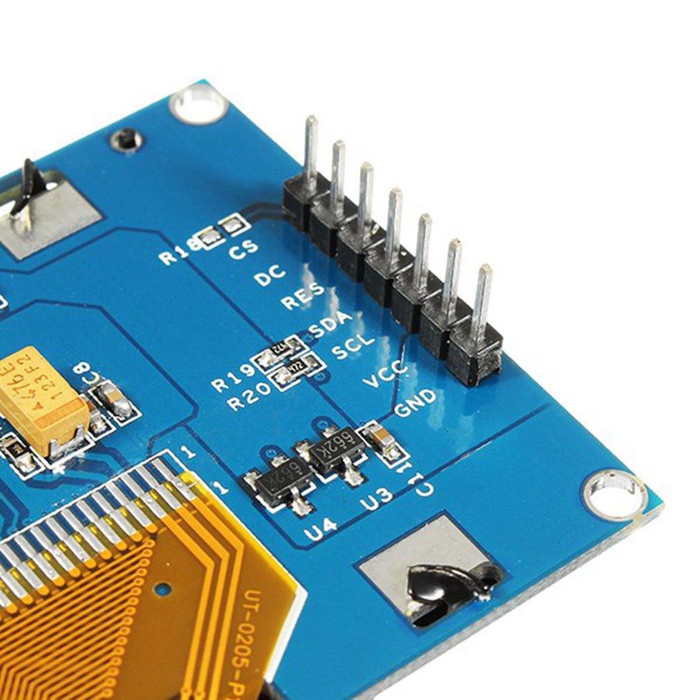 Heißer TZT 2,4" 2,42 Zoll 128x64 OLED LCD Anzeigemodul SSD1309 7 Pin SPI/IIC I2C Serielle Schnittstelle für Arduino R3 C51 Dropshipping