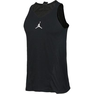 Breathable V-Neck Training Fitness Sleeveless Basketball Jersey Men Jersey Black 861487-010
