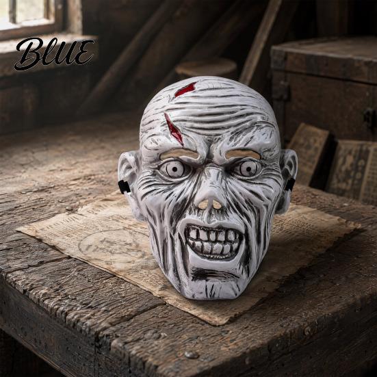 Realistische Zombie-Maske Horror Halloween-Maske Vollgesichts-Atmungsaktive Augen- & Nasenöffnungen Leichtgewichtige Party Verstellbarer Riemen für Erwachsene Gruselige Verkleidung