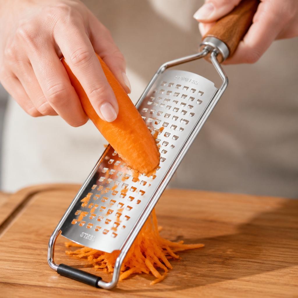 304 Stainless Flat Grater And, Multi-Purpose Kitchen Tool for Shredding and Slicing